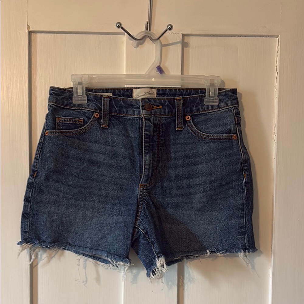 Blue Denim Cutoff Shorts